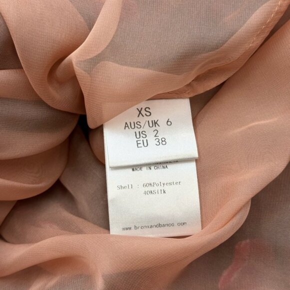 🆕 BRONX & BANCO 🧿 NWOT Bedouin Coastal Mini Dress, Rose Burnout - Sz XS US 2 - Picture 15 of 15